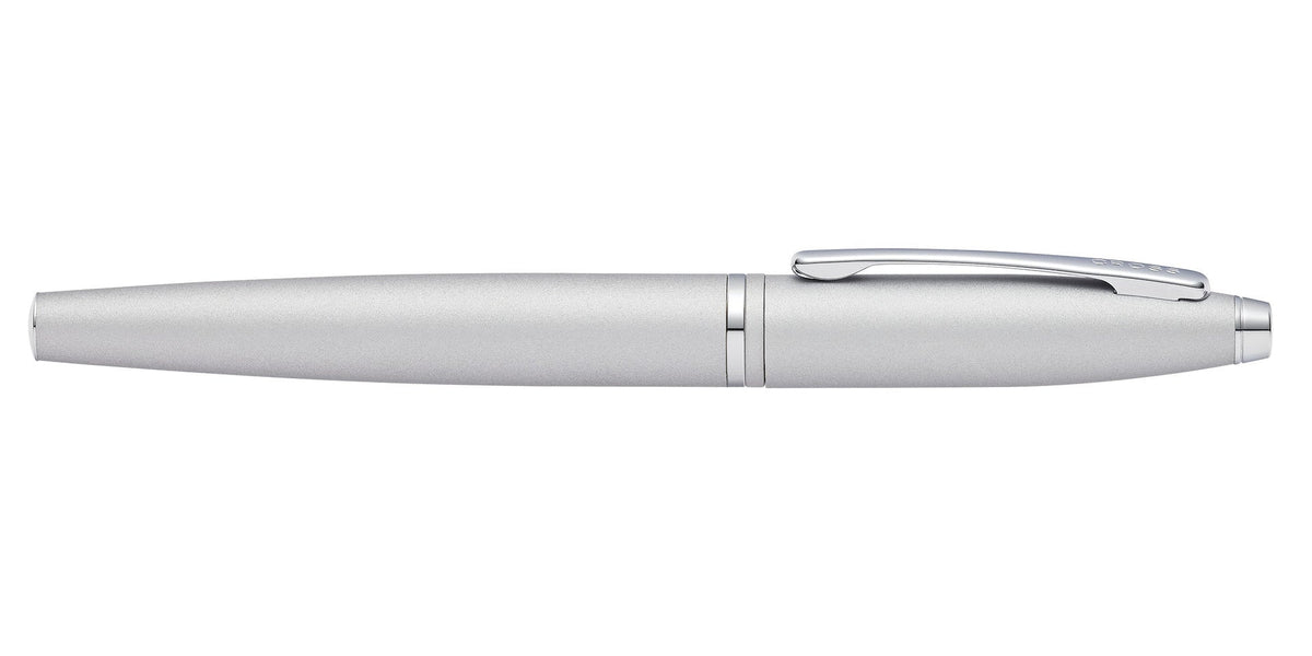 Calais satin chrome stainless steel fountain pen by A.T. Cross with clip and fine nib on Tampa Home & Garden Store
