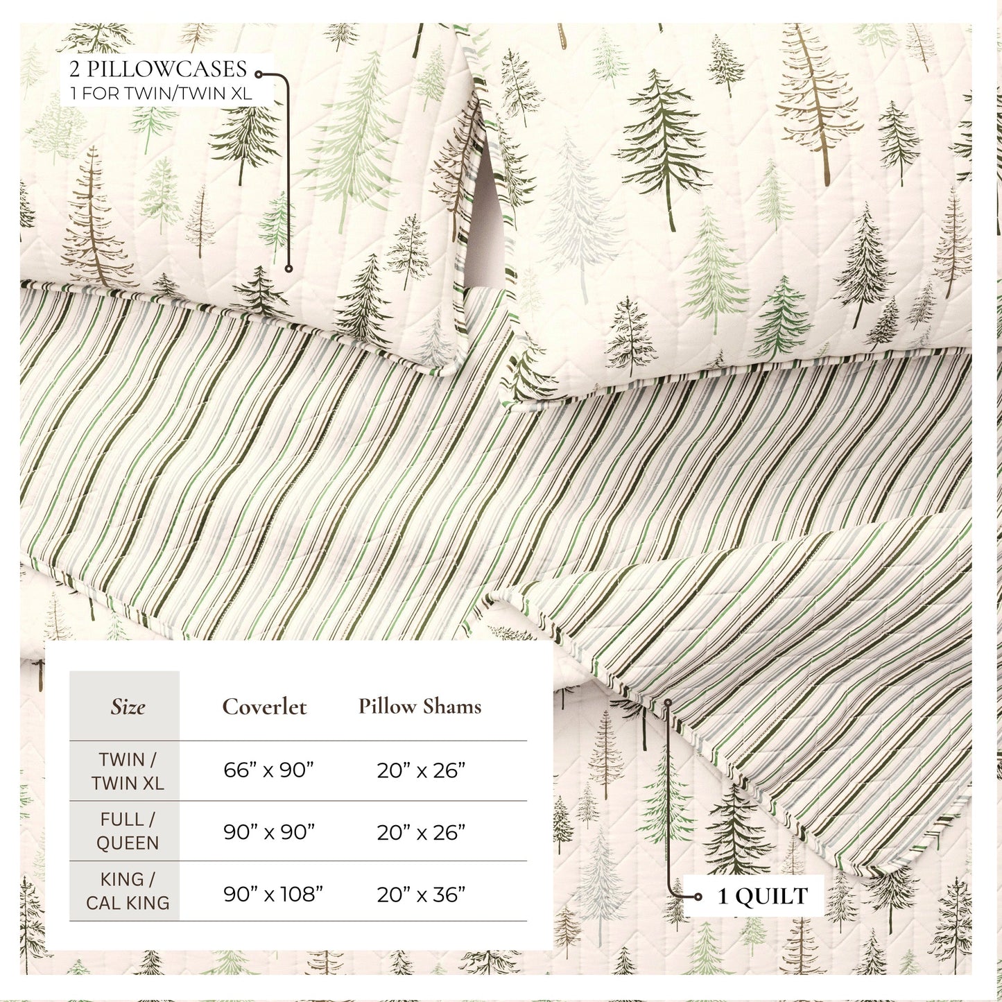 The Lodge Truckee and Evergreen Quilt Set