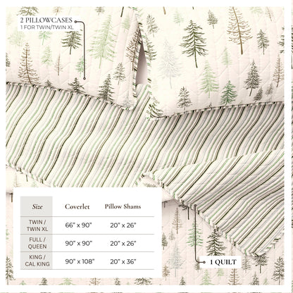 The Lodge Truckee and Evergreen Quilt Set