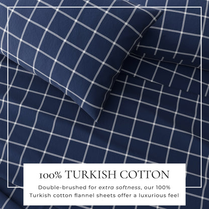 Luxurious and Soft Turkish Cotton Flannel Sheet