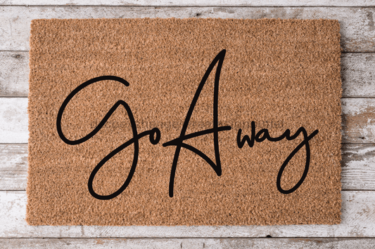 Go Away - Funny Door Mat - 30x18" Coir Door Mat - DECOE-CM-039