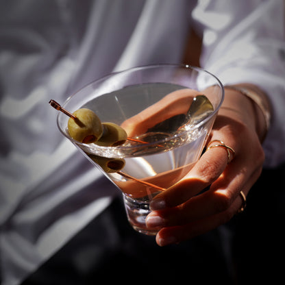 Crystal Stemless Martini Glasses Set of 4