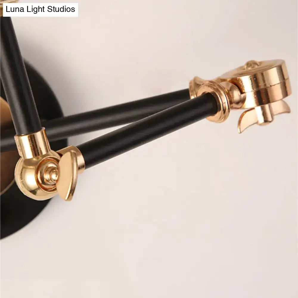Gold Black Cone Wall Sconce with black arms and gold hardware by Decorbites on Tampa Home & Garden Store
