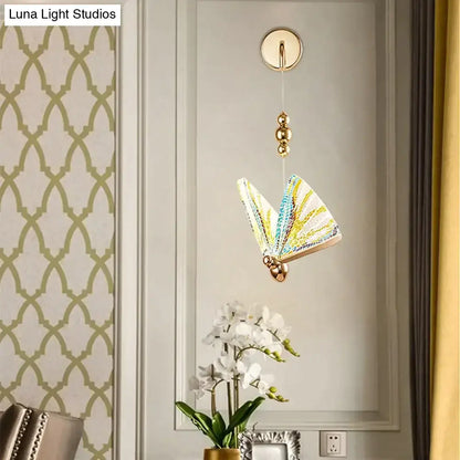 Gold Butterfly LED Wall Light by Decorbites with iridescent butterfly wings, wall-mounted decor on Tampa Home & Garden Store