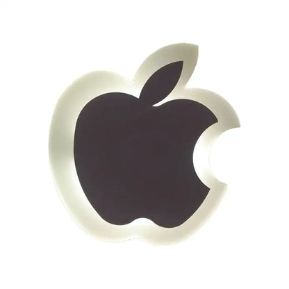 Gold Crescent LED Sconce by Decorbites with dark apple silhouette and warm glow on Tampa Home & Garden Store