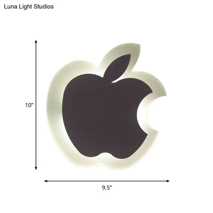 Gold Crescent LED Sconce by Decorbites, apple-shaped wall light with gold halo on Tampa Home & Garden Store