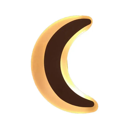 Gold crescent LED wall sconce by Decorbites with warm ambient light on Tampa Home & Garden Store