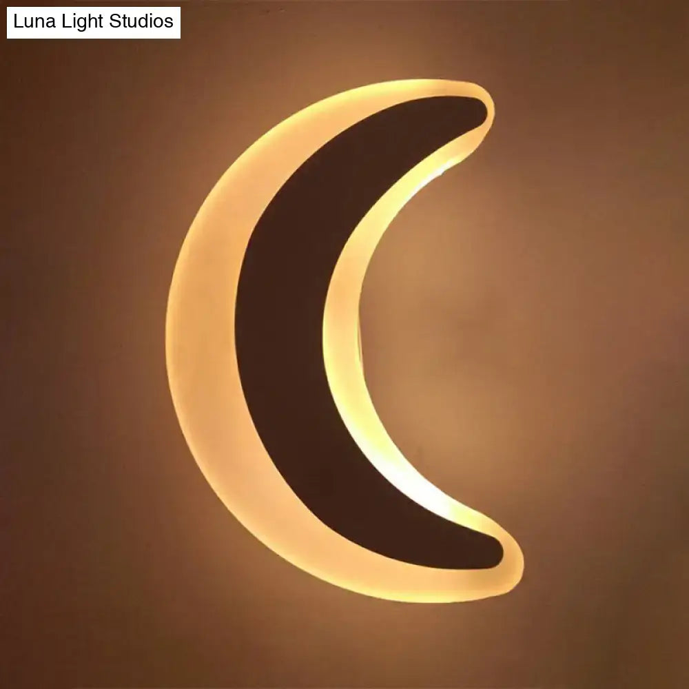 Gold Crescent LED Sconce by Decorbites, warm gold curved wall light on Tampa Home & Garden Store