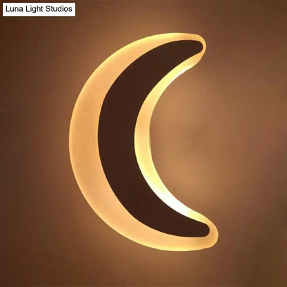 Gold Crescent LED Sconce by Decorbites, warm gold curved wall light on Tampa Home & Garden Store