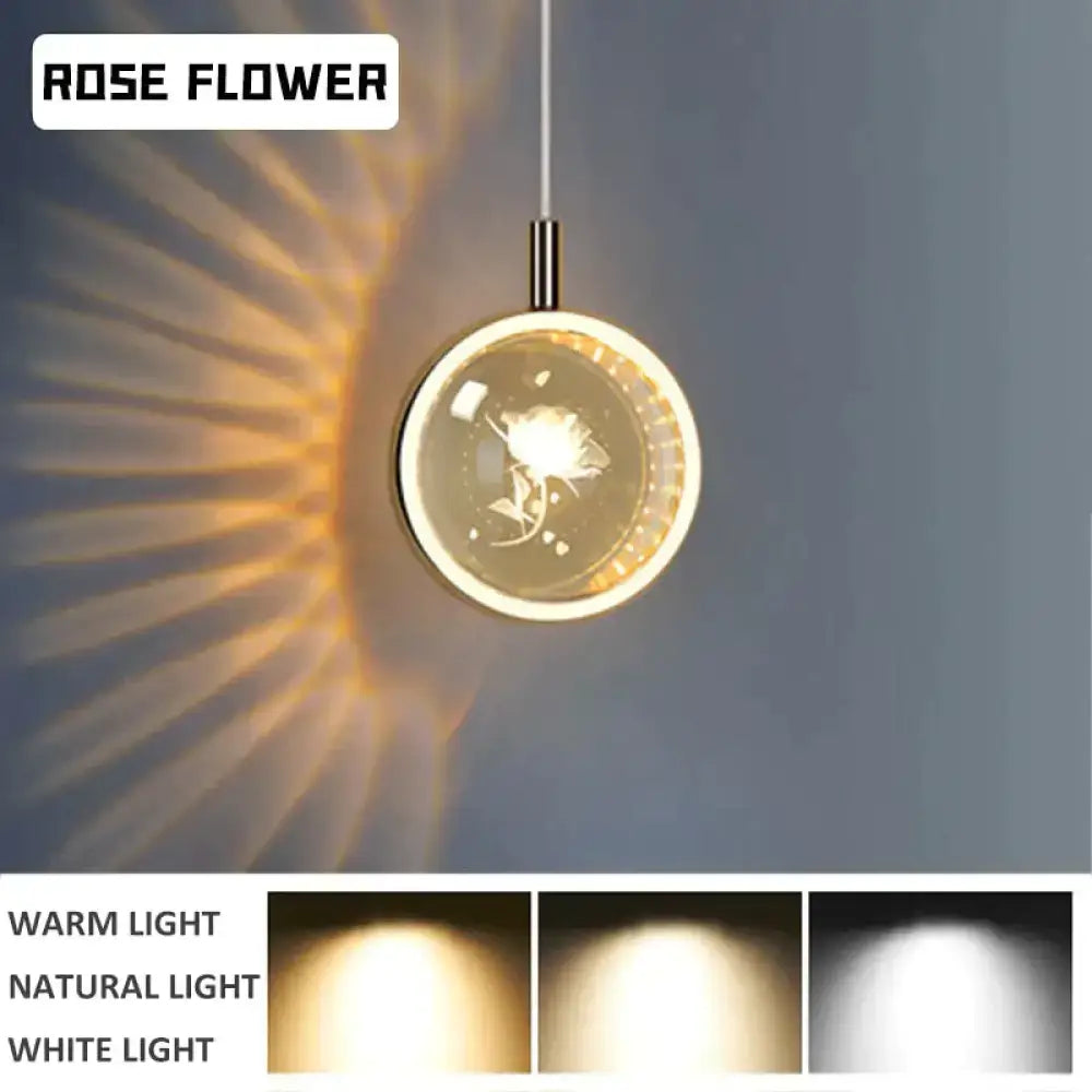 Gold crystal glass LED pendant light by Decorbites with warm white glow for dining room on Tampa Home & Garden Store