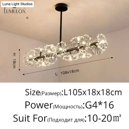 Gold Floral Crystal Nineteen-Head Chandelier Decorbites gold-tone brass finish on Tampa Home & Garden Store