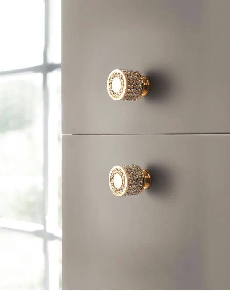 Gold Luxury Door Handles Zinc Alloy Cabinet Pulls