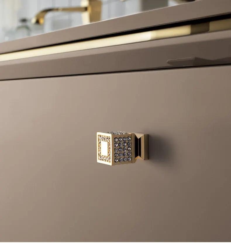 Gold Luxury Door Handles Zinc Alloy Cabinet Pulls
