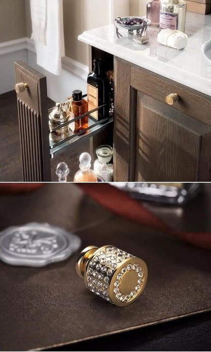 Gold Luxury Door Handles Zinc Alloy Cabinet Pulls