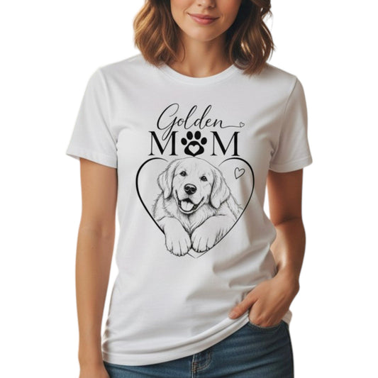 Golden Retriever Mom Graphic Tee for Women