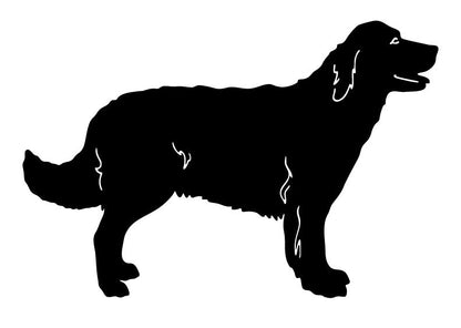 Golden Retriever garden stake silhouette in black, Rustica Ornamentals lawn ornament style 2 on Tampa Home & Garden Store