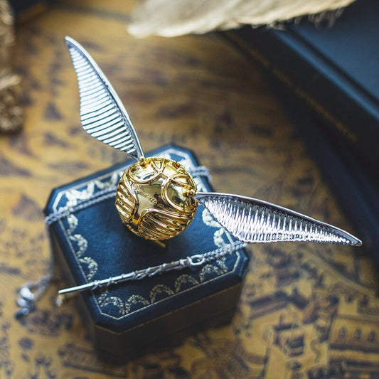 Golden Snitch Style Ring Box Gold Plated Jewelry Ring Holder Gift Box - Tampa Home & Garden Store