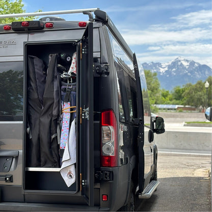Avatar Caddie Storage Box, black golf bag accessories organizer in a van with golf clubs on Tampa Home & Garden Store