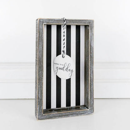 Black and White Farmhouse Wooden Tray Decor