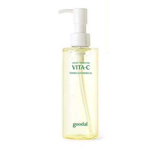 Cleansing oil goodal Green Tangerine Vita-C Toning Cleansing Oil 200ml in clear bottle with pump on Tampa Home & Garden Store