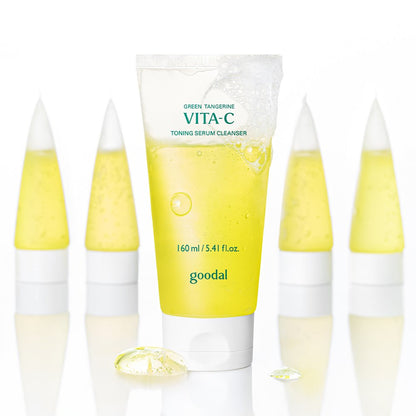 Cleansing foam goodal Vita-C Green Tangerine Toning Serum Cleanser, yellow gel, 160ml on Tampa Home & Garden Store