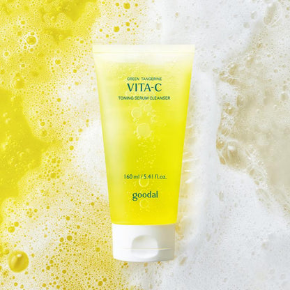 goodal Green Tangerine Vita-C Toning Serum Cleanser yellow-green tube 160ml on Tampa Home & Garden Store