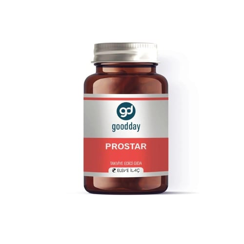 Goodday Prostar 60 capsules Vitamin & Supplement bottle with amber glass and silver cap on Tampa Home & Garden Store