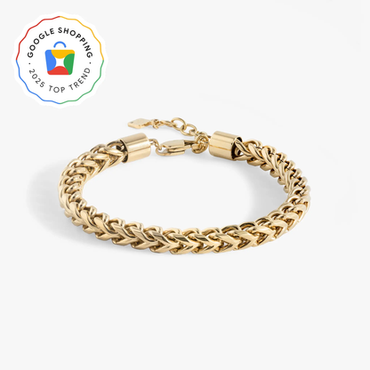 Adjustable Wheat Chain Bracelet by ALEX AND ANI, gold-tone chunky curb chain on Tampa Home & Garden Store