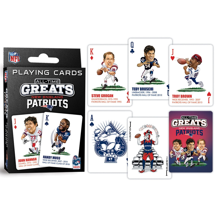 Playing cards: New England Patriots All-Time Greats by The Country Christmas Loft deck on Tampa Home & Garden Store