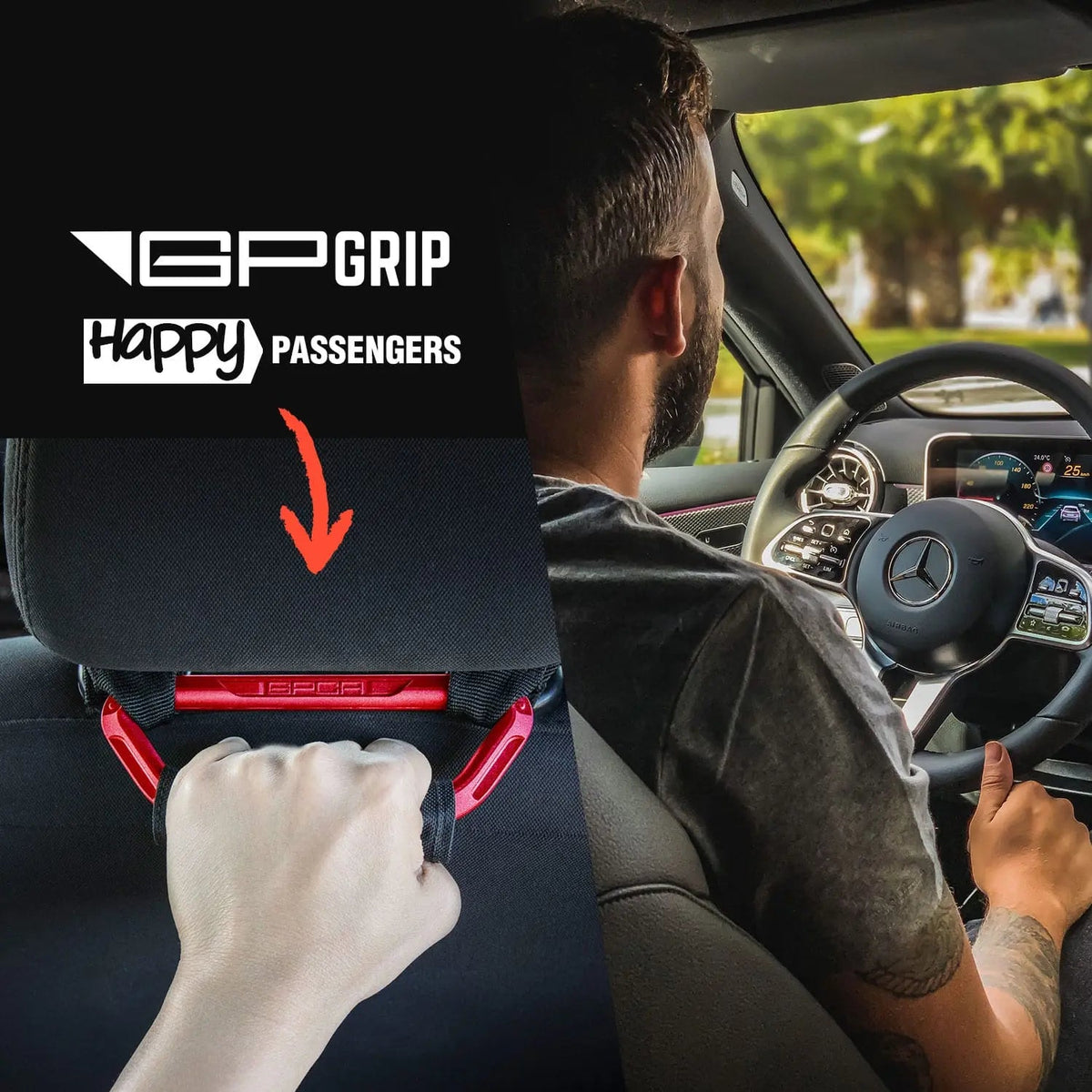 GP Back Grip Pro Red x2 car gear two red backseat grips by GPCA on Tampa Home & Garden Store
