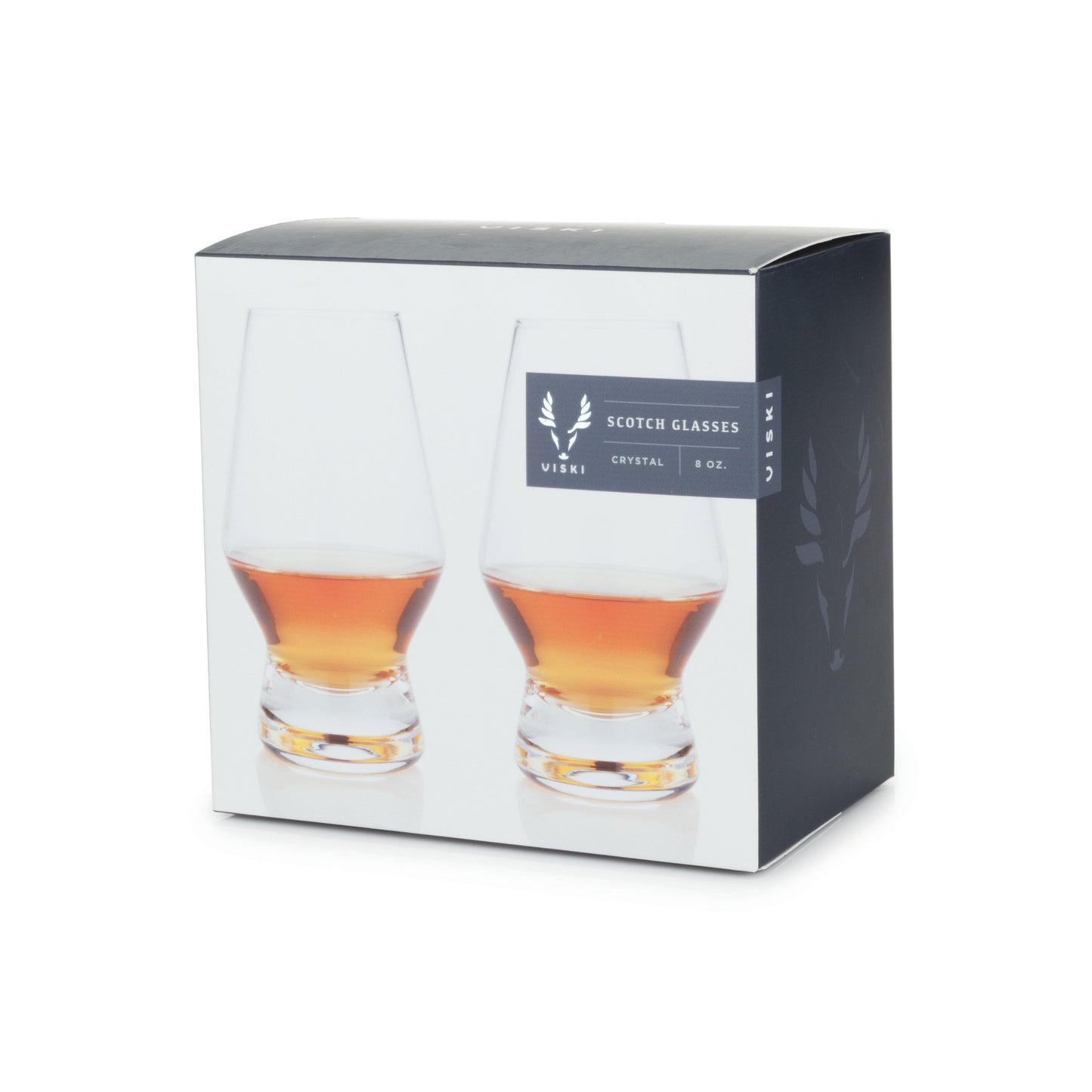 Set of Two Heavy Crystal Whiskey Tasting Glasses