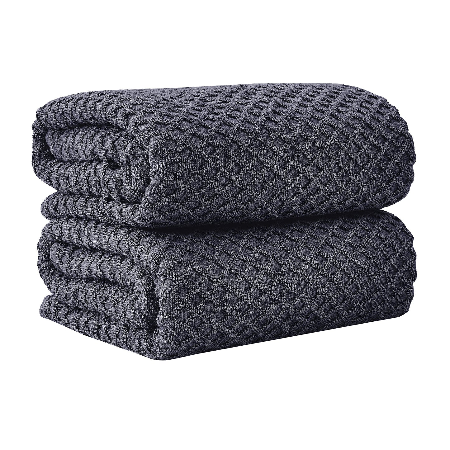 Cotton Diamond Waffle Weave Bath Towel Set