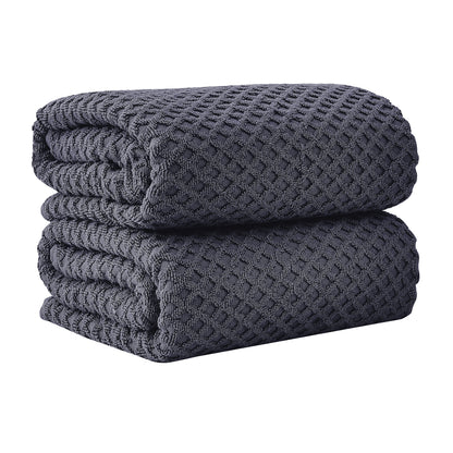 Cotton Diamond Waffle Weave Bath Towel Set