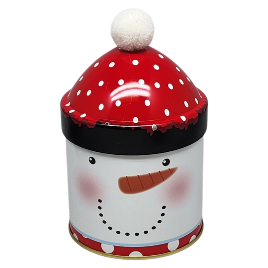 Gift Tin with Pom Pom Hat - Snowman - Tampa Home & Garden Store