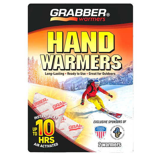 Calentadores de manos Grabber Ski &amp; Ride: calentadores de aire duraderos, naturales, sin olor, activados por aire: hasta 10 horas de calor, caja de 40 pares 