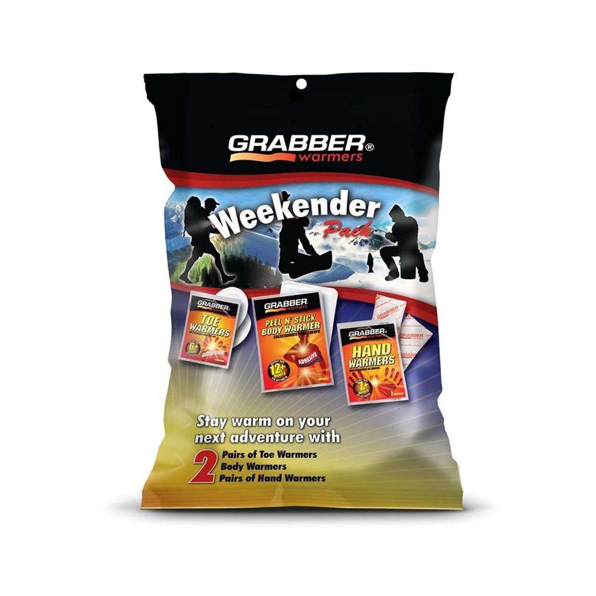 Grabber Warmers Weekender Multi-Warmer Pack, 2 Pair Hand, 2 Pair Toe, 2 Peel N' Stick Body Warmers, 6-Count - Tampa soil911.com