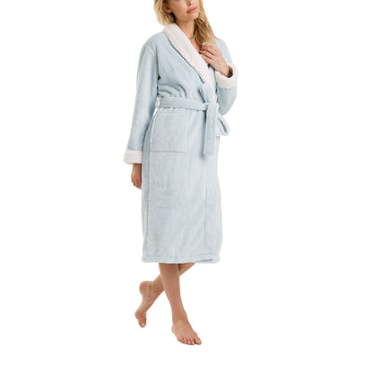 Cloud Soft Sherpa Fleece Robe Ultra Cozy Lounge