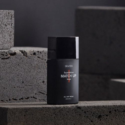 GRAFEN Match Up Foundation bottle, black matte finish, beige shade, SPF20 for men Seoulia on Tampa Home & Garden Store