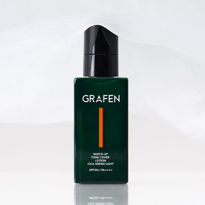 GRAFEN Match Up Tone Cover Lotion green bottle with black pump by Seoulia SPF50+ PA++++ on Tampa Home & Garden Store