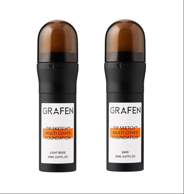 Grafen Tip Sketch Multi Cover Foundation SPF+PA+++ 20ml in Light Beige & Sand 2 bottles on Tampa Home & Garden Store