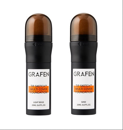 GRAFEN Tip Sketch Multi Cover Foundation for Men by Seoulia in Light Beige & Sand 20ml on Tampa Home & Garden Store
