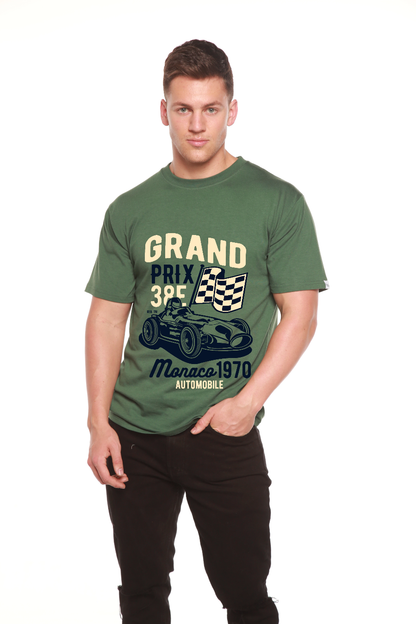 Grand Prix men's graphic short sleeve T-shirt, green bamboo viscose/organic cotton, Spun Bamboo on Tampa Home & Garden Store