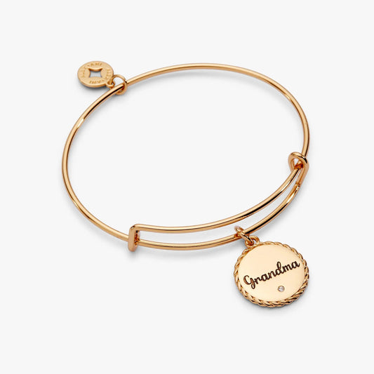 Grandma charm bangle by ALEX AND ANI in rose-gold with round Grandma pendant on Tampa Home & Garden Store