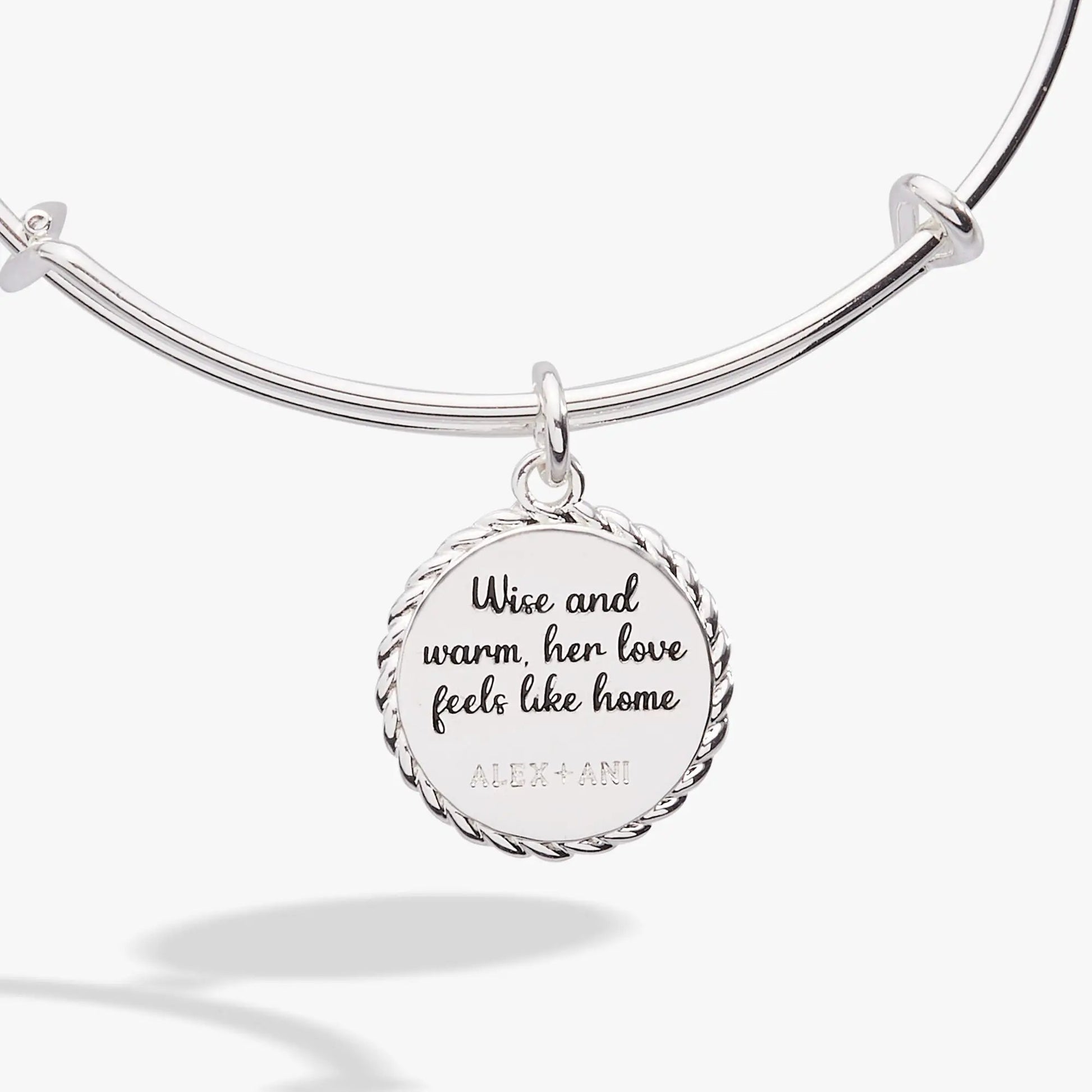 Bracelet Grandma charm bangle by Alex and Ani silver pendant with Wise and warm engraving on Tampa Home & Garden Store