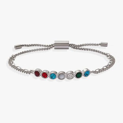 Grandma Acrostic Bolo Bracelet by ALEX AND ANI with silver-tone chain and colored beads on Tampa Home & Garden Store