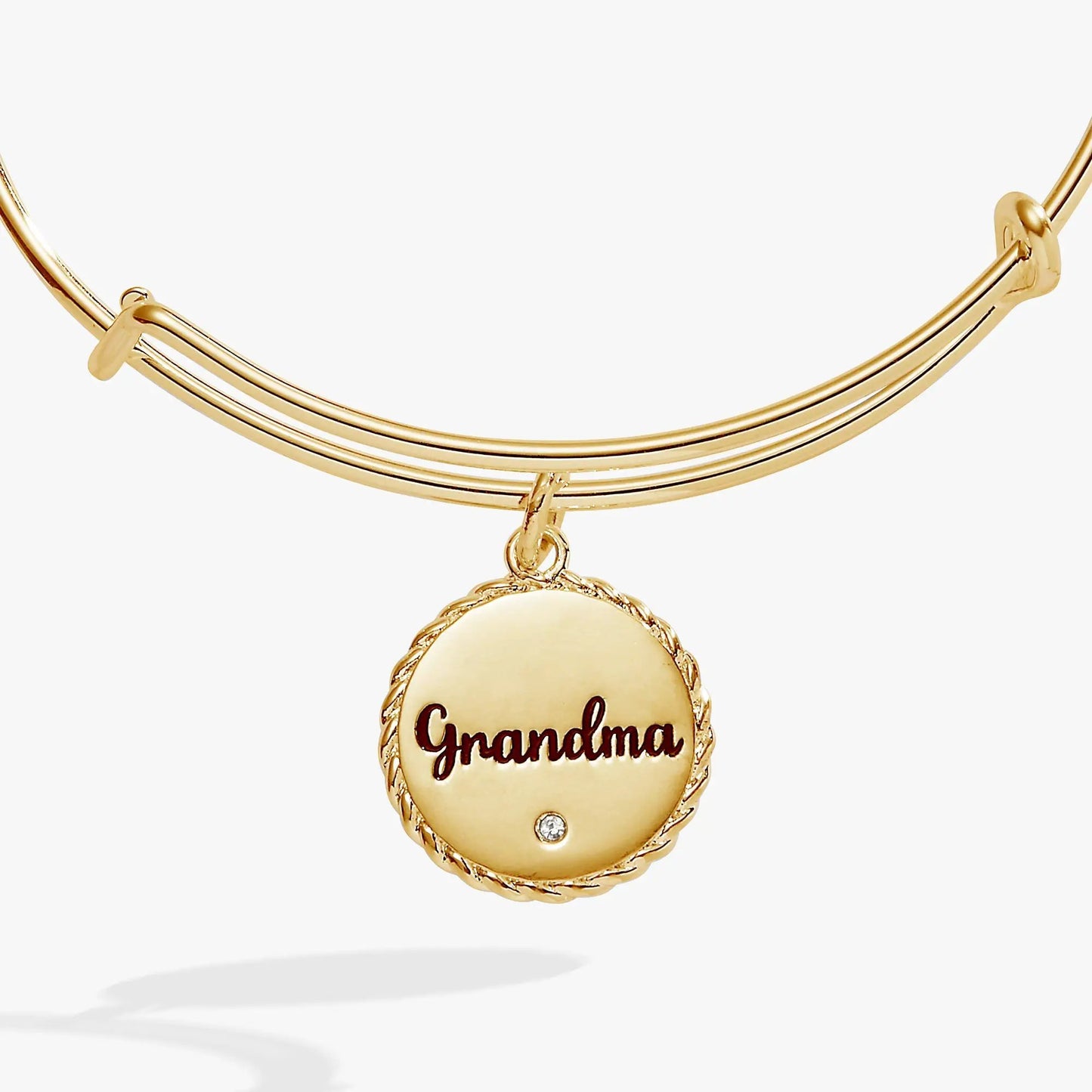 Grandma Charm Bangle by Alex and Ani; gold-tone multi-strand bracelet with Grandma pendant on Tampa Home & Garden Store