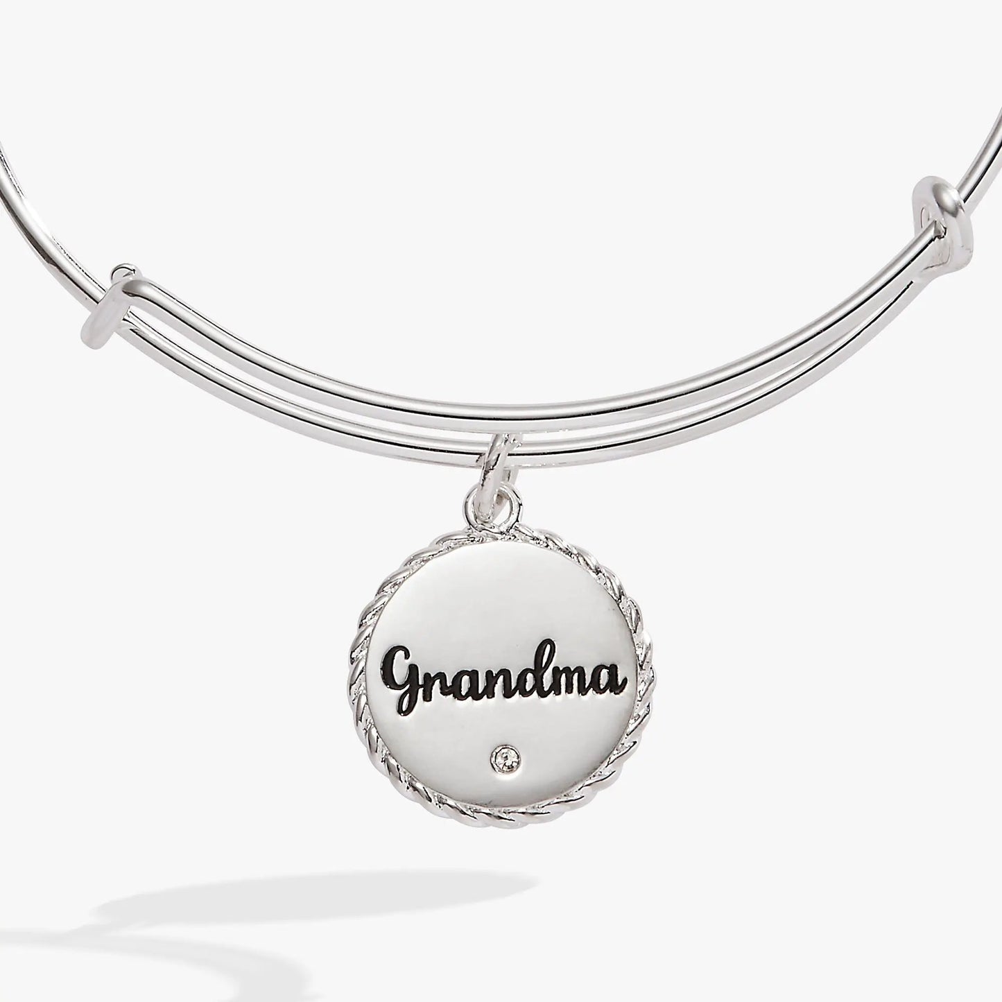 Grandma charm bangle by ALEX AND ANI with silver-tone bands and round pendant on Tampa Home & Garden Store