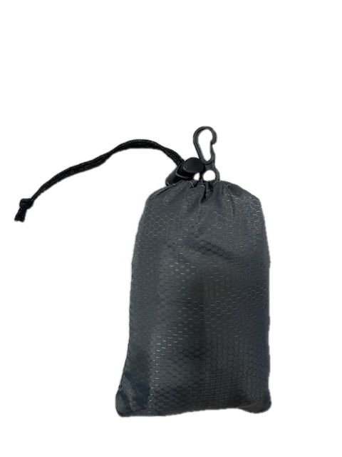 Gray polyester day pack River Country Gear with drawstring and carabiner clip on Tampa Home & Garden Store