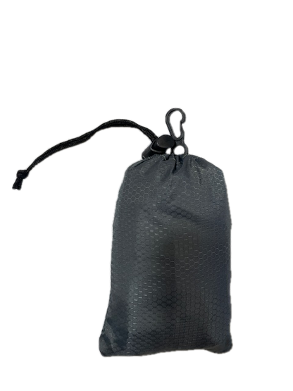 Gray polyester day pack River Country Gear with drawstring and carabiner clip on Tampa Home & Garden Store