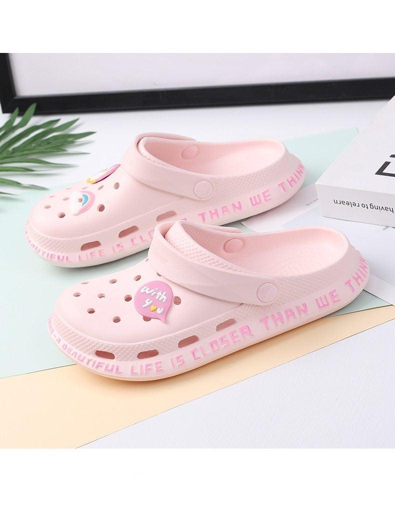 Stevvex pink women's garden sandals, lightweight non-slip quick-dry slip-on clogs, 2 pairs on Tampa Home & Garden Store